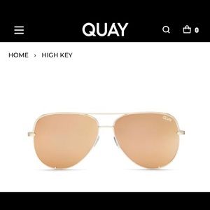 NWT Quay Australia High Key Gold Sunglasses